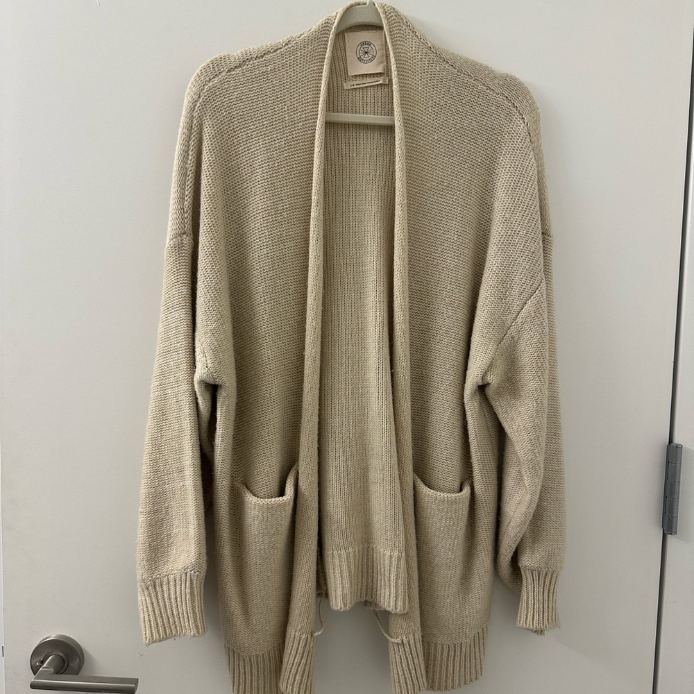 Urban Outfitters Cream Oversized Cardigan